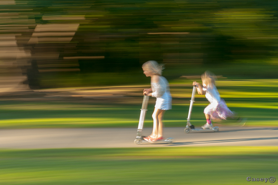 scooting motion blur