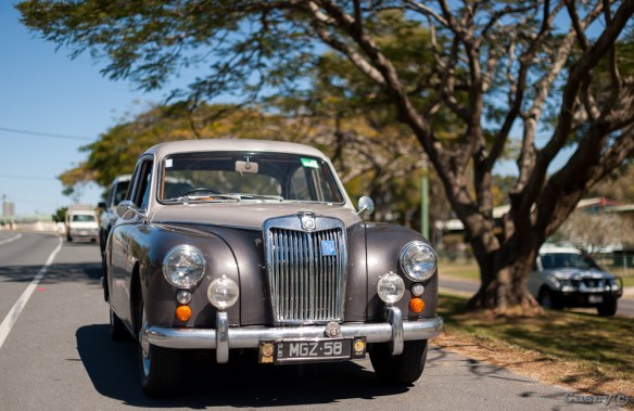 1958 MG Magnette on road portrait