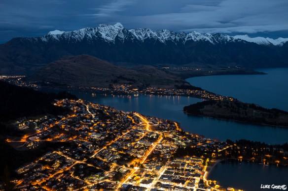 twilight, city lights