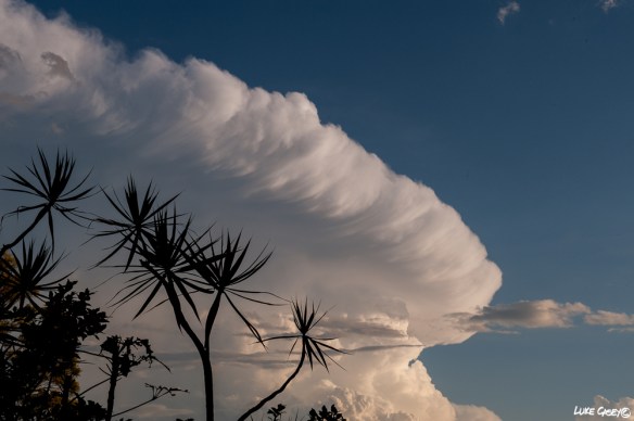 towering storm clouds